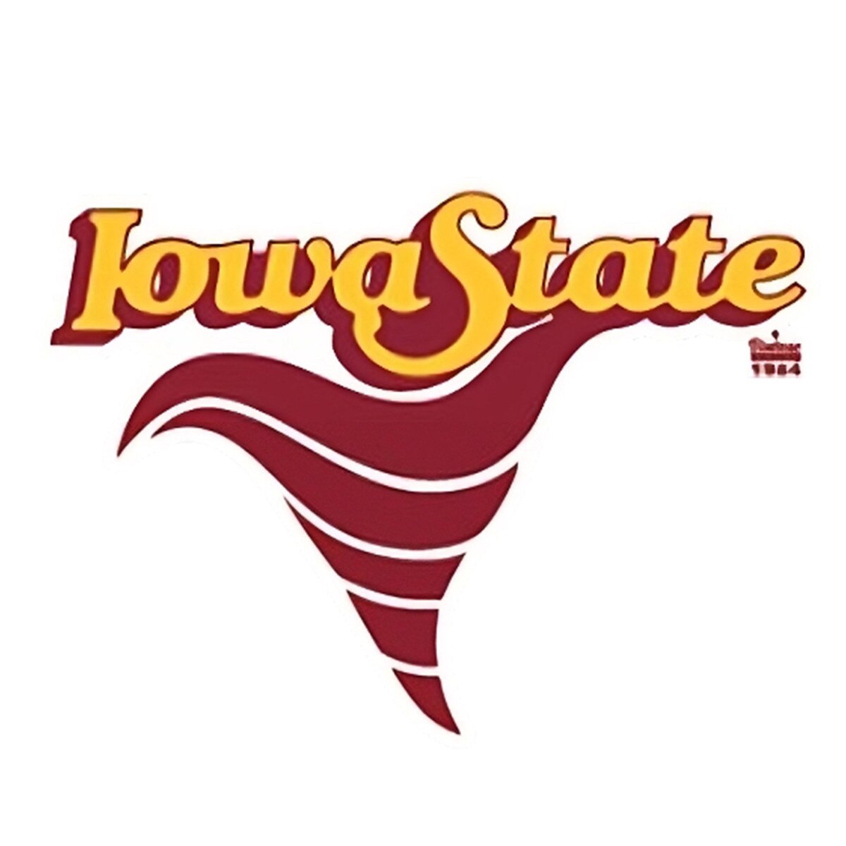 Iowa State Swirl Rugged Sticker (2.5"x3.5")